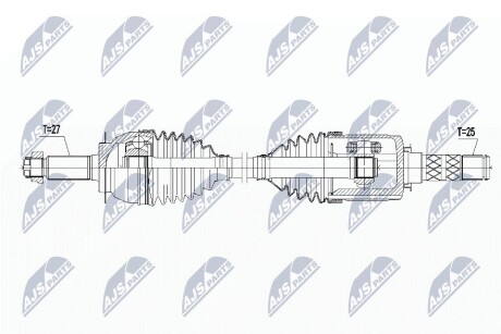 Полуось передняя на subaru forester awd 2.0 (субару форестер авд 2.0) 28321SG010 на SUBARU NTY NPW-SB-015 (фото 1)