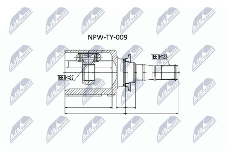 Внутренний шрус toyota raf 4 2.0 2.0d,4303042021 NTY NPW-TY-009