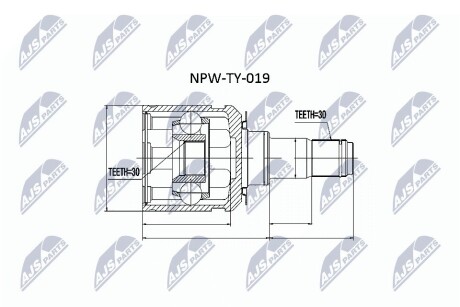 Внутренний шрус Toyota landcruiser hilux 4runner,4340360020 NTY NPW-TY-019