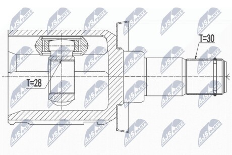 Внутренний шрус toyota hi-lux 4wd, 43430-0K070 NTY NPW-TY-120