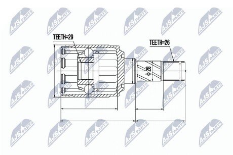 ШРКШ зовн. задн. 29X55.5X36 FORD KUGA CBV 08-12 NTY NPW-VV-007