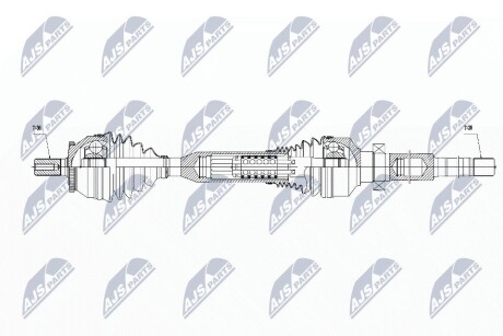 Приводной вал (полуось) volvo xc90 d3 3.2v6 vin >354978 0214, NTY NPW-VV-053