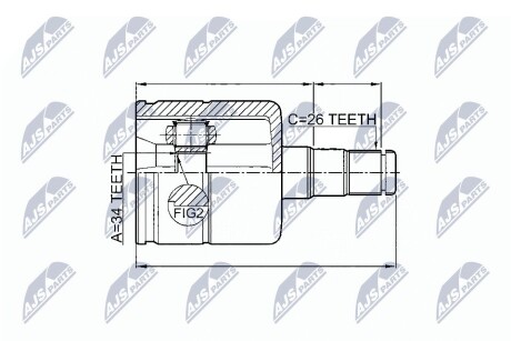 Внутренний шрус vw passat b6 05 tiguan 07,3c0498103a NTY NPW-VW-025