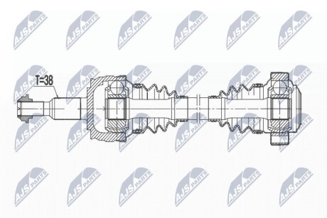 Приводной вал vw t5 4motion 09- /правый,7e0501202 NTY NPW-VW-177