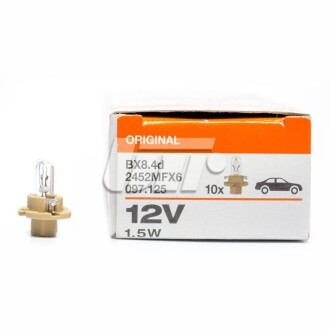 Автолампа Original BAX BX8,4d 1,5 W прозрачная OSRAM 2452MFX6