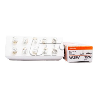 Лампа допоміжн. освітлення W3W 12V 3W W2,1x9,5d OSRAM 2821