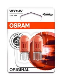 Лампа WY5W; WY5W 12V 5W W2,1X9,5D помаранчева 2шт OSRAM 282702B