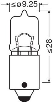 Лампа допоміжн. освітлення H6W 12V 6W BAX9s Ultra Life (Blister 2шт) OSRAM 64132ULT-02B