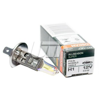 Лампа фарна H1 12v 55w P14,5s Allseason Super (+30%) OSRAM 64150ALS