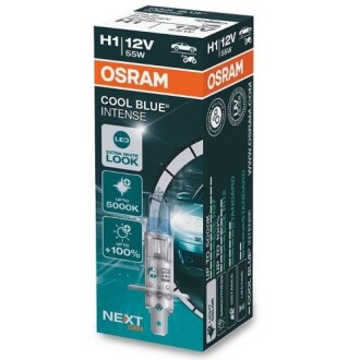 Автолампа Cool Blue Intense (Next Gen) H1 P14,5s 55 W прозрачно-голубая OSRAM 64150CBN