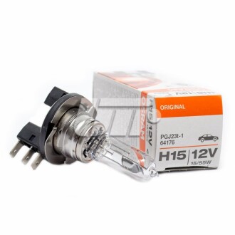 Лампа розжарювання H15 55/15W 12V PGJ23T-1 OSRAM 64176