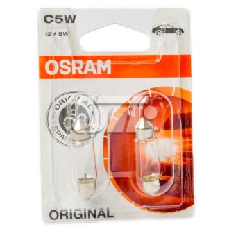 Лампа софітна допоможе. освітлення C5W 12V 5W SV8.5-8 (2 шт) blister OSRAM 641802B