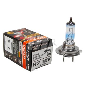 Лампа фарна H7 12V 55W PX26d NIGHT BREAKER (+200) 1шт. OSRAM 64210NB200