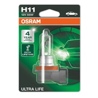 Лампа фарна H11 12V 55W PGJ19-2 Ultra Life (Blister 1шт) OSRAM 64211ULT-01B