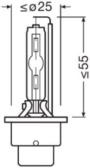 Автолампа Xenarc Classic D2S P32d-2 35 W прозрачная OSRAM 66240CLC