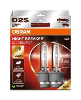 Лампа ксенонова D2S XENARC NIGHT BREAKER LASER Next Gen 35Вт, PK32d-2 (+220) компл. OSRAM 66240XN2-2HB