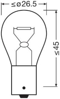 Автолампа Ultra Life P21W BA15s 21 W прозрачная OSRAM 7506ULT02B