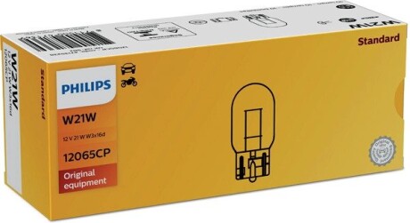 Лампа розжарювання W21W12V 21W W 3X16d PHILIPS 12065CP