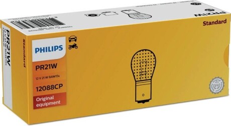 Автолампа Vision PR21W BAW15d 21 W красная PHILIPS 12088CP