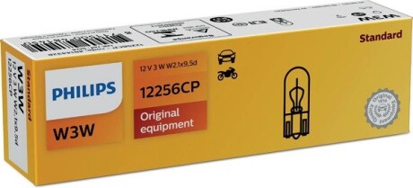 Лампа розжарювання W3W12V 3W W 2,1X9,5d PHILIPS 12256CP