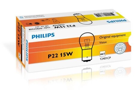 Автолампа 15W PHILIPS 12401CP