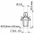 Лампа розжарювання BAX8,5d/2Black12V 1.2W BAX8,5d/2 black PHILIPS 12598CP (фото 3)