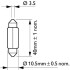 Лампа розжарювання T10,5X43 12V 10W SV 8,5 Fest VISION 2шт blister PHILIPS 12866B2 (фото 3)