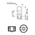 Лампа розжарювання W5W12V 5W W 2,1X9,5d (blister 2шт) PHILIPS 12961B2 (фото 3)