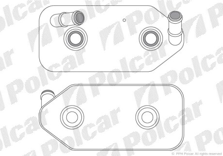 Радіатор масла VW BORA, GOLF IV,POLO CLASSIC 1.0-2.8 11.95-12.10 Polcar 1323L8-4