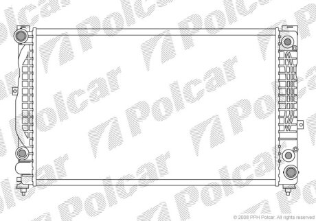 Радіатор основний Audi A4/A6/VW Passat 2.4-2.8 95-08 Polcar 132408A6 (фото 1)