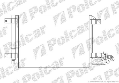 Радіатор кондиціонера Skoda Octavia 1.4-2.0 04- Polcar 1331K8C1 (фото 1)