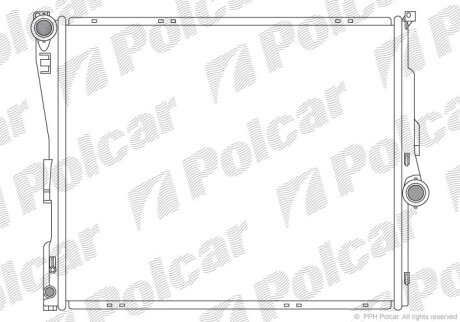 Радіатор основний BMW X3(E83) 2.0-3.5 04- Polcar 205508-1