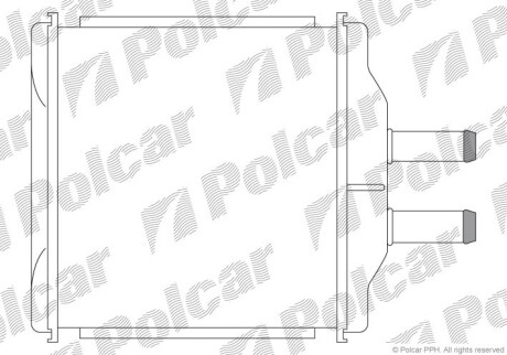 Радиатор отопителя Chevrolet Aveo Polcar 2500N8-1