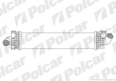 Радiатор iнтеркулера Focus C-Max, Focus, Kuga, Mondeo, S-Max 1.6D-2.5 10.03- Polcar 3205J8-1