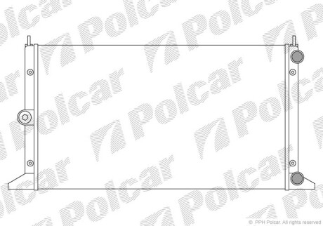 Радиатор основной VW Sharan 1.9TDI 96- Polcar 324008A3