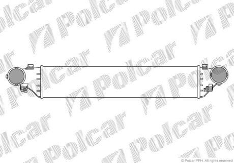 Радіатор інтеркулера MB W202/W203/S203/R171 1.8-2.7D 05.00-02.11 Polcar 5003J8-2