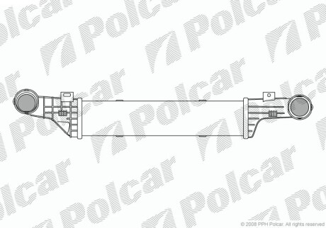 Радіатор інтеркулера MB E (W210) 2.0/2.2D/2.7D 06.97-03.03 Polcar 5015J8-2