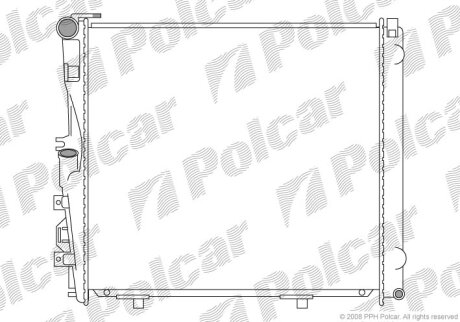 Радиатор охлаж.(основной) DB W124 85-96 M103/M104 Polcar 502408