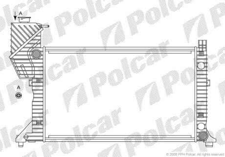 Радіатор основний DB Sprinter 95- Polcar 506208A2