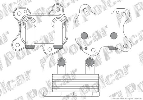 Радіатор масляний Opel Astra, Combo, Corsa, Meriva 1.7CDTI 03-10 Polcar 5508L8-2 (фото 1)