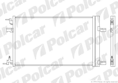 Радіатор кондиціонера Opel Astra J 09- Polcar 5511K8C2S