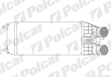 Інтеркулер Citroen C3 II, C3 III, C3 Picasso, C4 Cactus, C-Elysee, Ds3 Peugeot 2008 I, 207,208 I, 301, Partner Tepee 1.2/1.4D/1.6D 08.09- Polcar 5724J8-1 (фото 1)