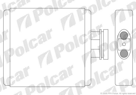 Радіатор пічки Skoda Fabia 1,4 99 - Polcar 6913N8-1 (фото 1)