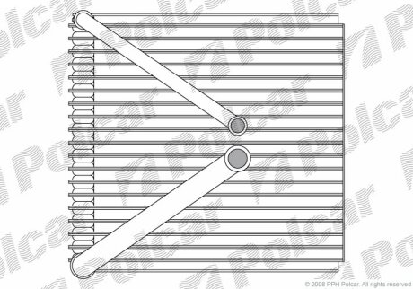 Випаровувач кондиціонера Seat Cordoba, Ibiza Skoda Fabia, Roomster VW Fox, Polo 1.0-2.0 08.99-05.15 Polcar 6913P8-1 (фото 1)