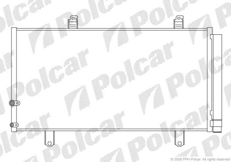 Радиатор кондиционера Toyota Camry/Avalon 2.4/3.5 01.06-12.14 Polcar 8138K8C1S