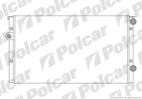 Радiатор основний VW Golf III, Vento 1.9D,TDI 91- Polcar 953808B5 (фото 1)