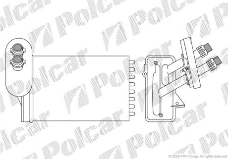 Радiатор пiчки Audi/VW Golf IV/Bora Polcar 9541N8-1 (фото 1)