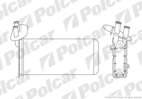 Радиатор печки VW T4 1.8-2.8/D 90- Polcar 9566N8-2