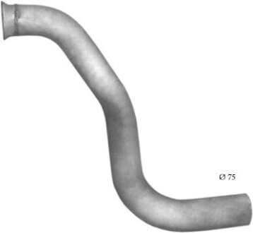 Труба приемная глушителя Mercedes Atego 817 7-15, алюминизированная POLMOSTROW 69.45