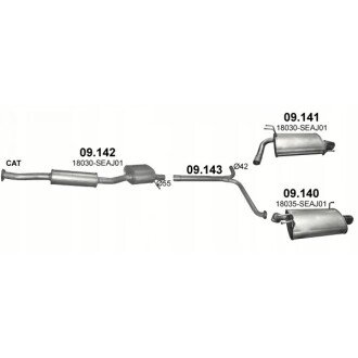 Резонатор Honda Accord 2.4i 16V (09.142) POLMOSTROW 858774